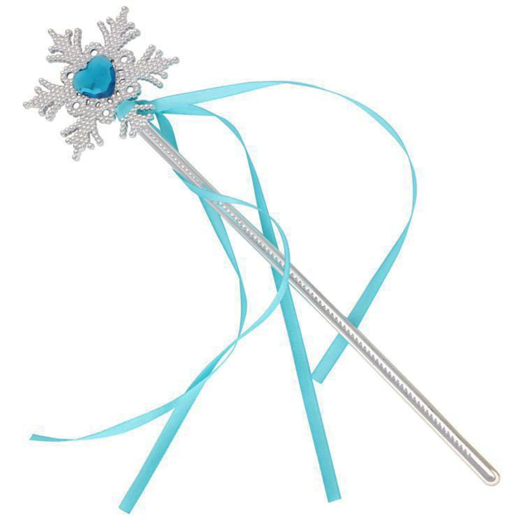 İthalat® Kar Taneli Mavi Kalp Taşlı Saten Kurdeleli Karlar Ülkesi Elsa Asası Sopası 34 cm İthalat® Kar Taneli Mavi Kalp Taşlı Saten Kurdeleli Karlar Ülkesi Elsa Asası Sopası 34 cm