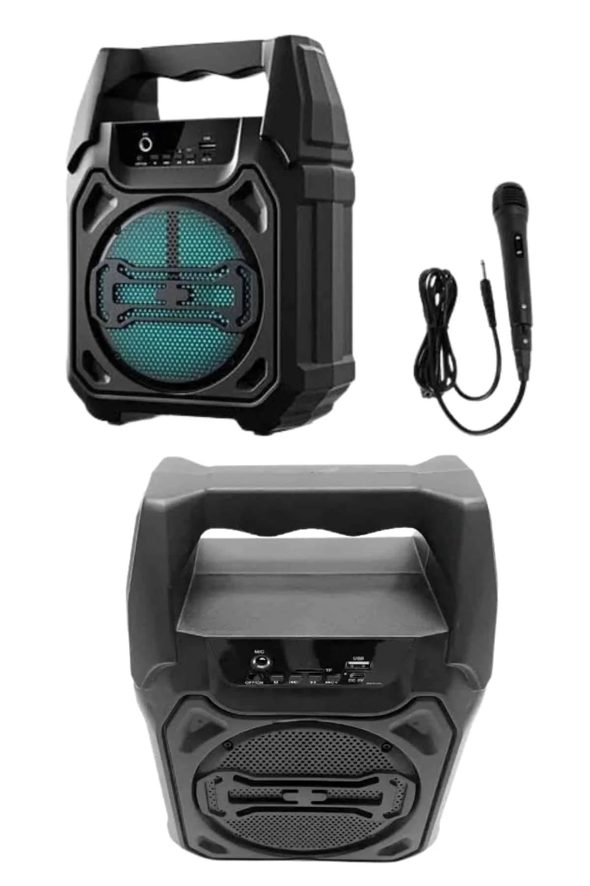 İthalat® Karaoke Mikrofonlu Fm Radyolu Bluetooth Hoparlör Yüksek Ses Kaliteli