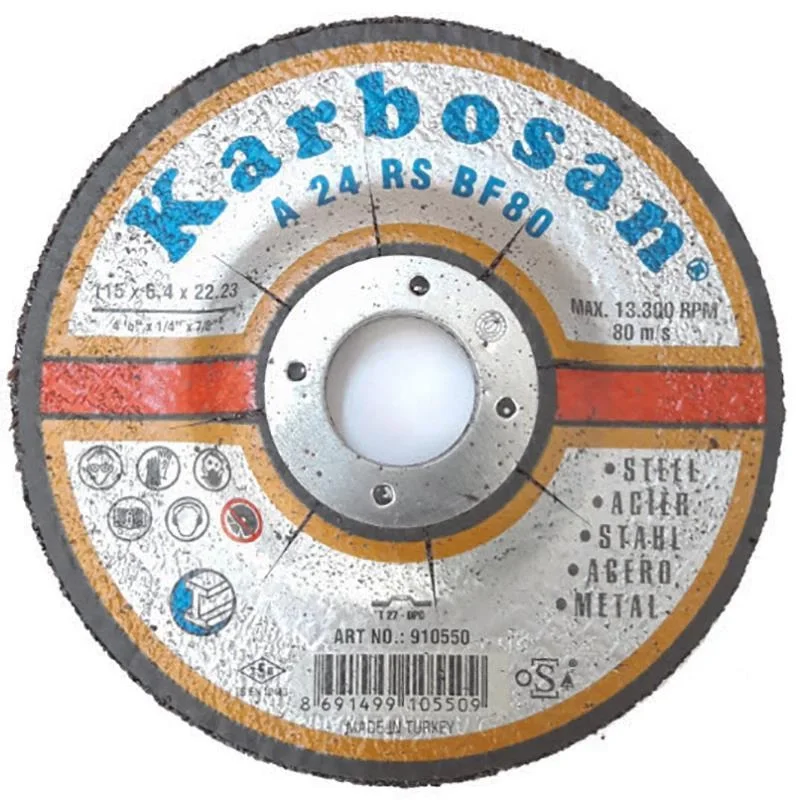 İthalat® Karbosan Metal Taşlama Diski 115x6,4x22,23 İthalat® Karbosan Metal Taşlama Diski 115x6,4x22,23
