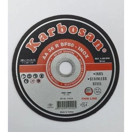 İthalat® Karbosan Thinline İnox Kesici 180X1,9X22,23 mm