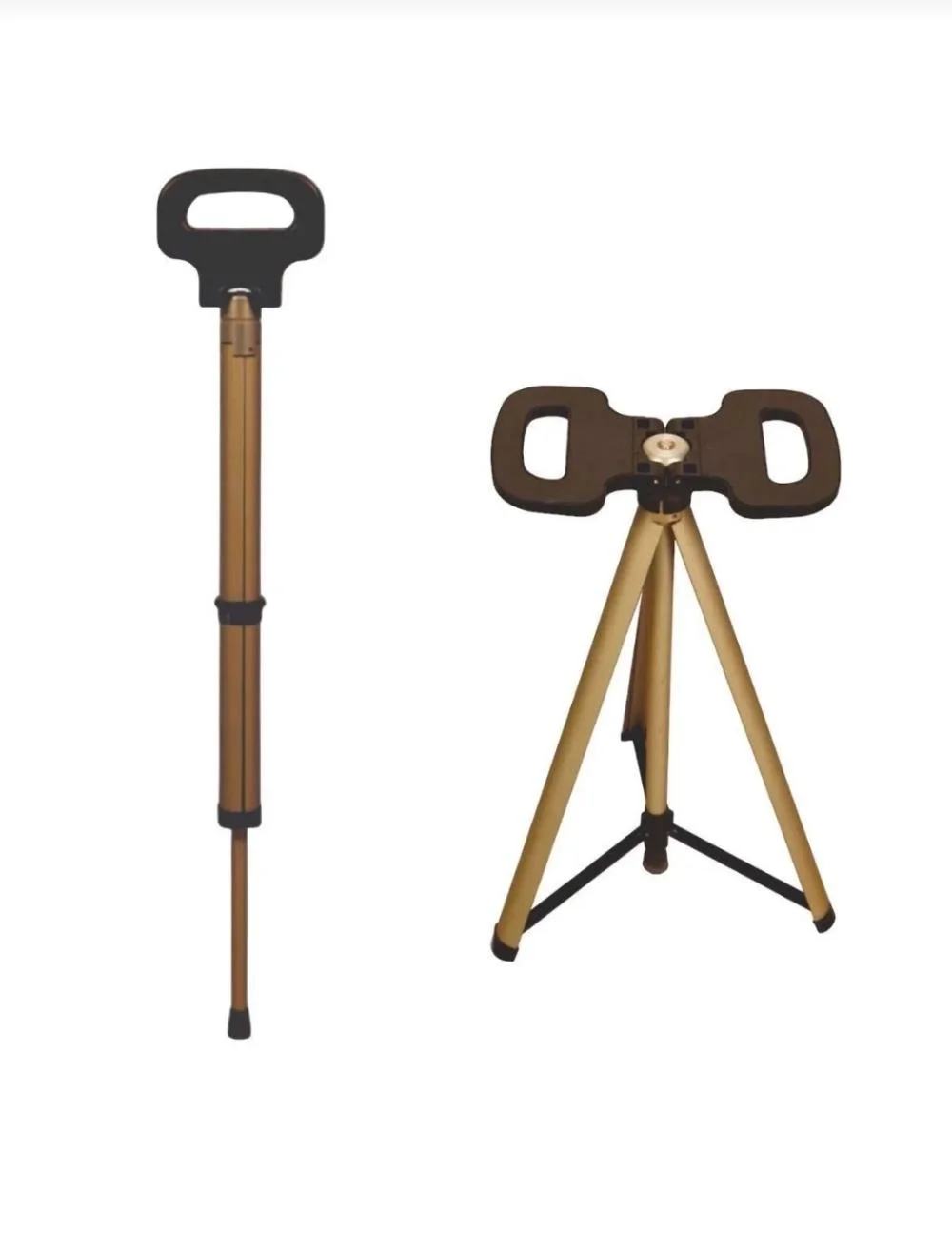 İthalat® Katlanabilir Baston Tabure, Walking stick and portable stoo İthalat® Katlanabilir Baston Tabure, Walking stick and portable stoo