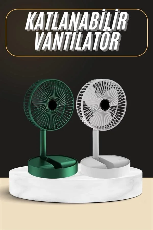 İthalat® Katlanabilir Usb Şarjlı Masaüstü Soğutucu Mini Fan Telefon Tutucu Yeni Nesil
