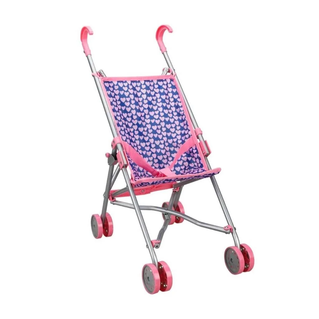 İthalat®  Katlanabilir Kalpli Metal Bebek Puseti