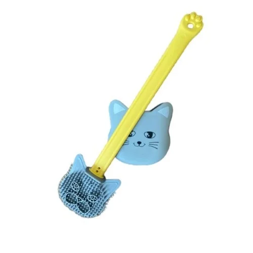 İthalat® Kedi Tasarımlı Ergonomik Tuvalet Fırçası
