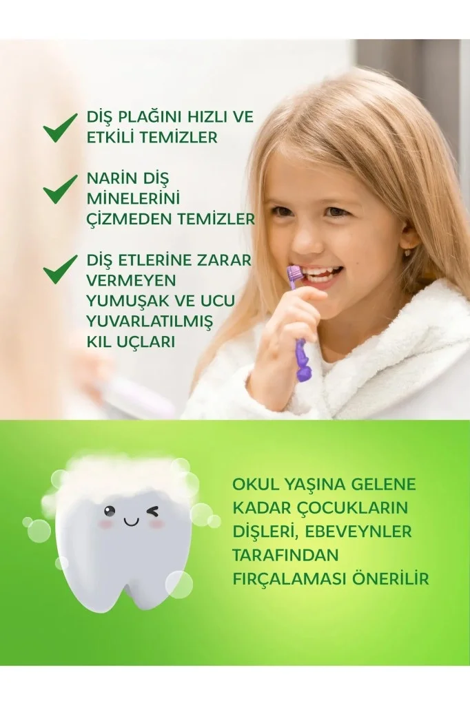 İthalat®  .Kids Ekstra Soft Diş Fırçası 3-7 Yaş