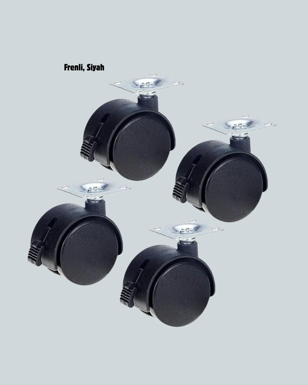 İthalat® Kilitli 4 cm Tekerlek Ayak 4’lü Set Zemin Koruyucu