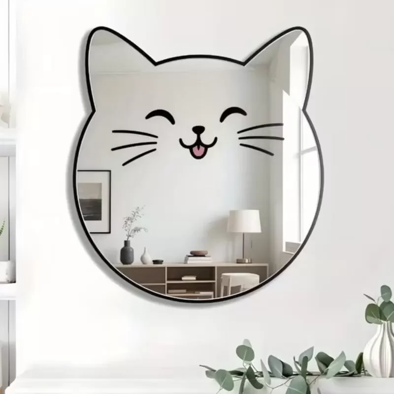 İthalat® Kırılmaz Pleksi Gülen Kedi Duvar Aynası - 35x35 cm Çocuk ve Bebek Odası Dekoratif Ayna İthalat® Kırılmaz Pleksi Gülen Kedi Duvar Aynası - 35x35 cm Çocuk ve Bebek Odası Dekoratif Ayna