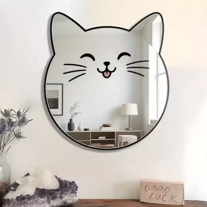 İthalat® Kırılmaz Pleksi Gülen Kedi Duvar Aynası - 35x35 cm Çocuk ve Bebek Odası Dekoratif Ayna İthalat® Kırılmaz Pleksi Gülen Kedi Duvar Aynası - 35x35 cm Çocuk ve Bebek Odası Dekoratif Ayna