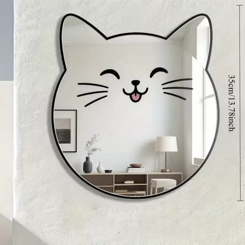 İthalat® Kırılmaz Pleksi Gülen Kedi Duvar Aynası - 35x35 cm Çocuk ve Bebek Odası Dekoratif Ayna İthalat® Kırılmaz Pleksi Gülen Kedi Duvar Aynası - 35x35 cm Çocuk ve Bebek Odası Dekoratif Ayna