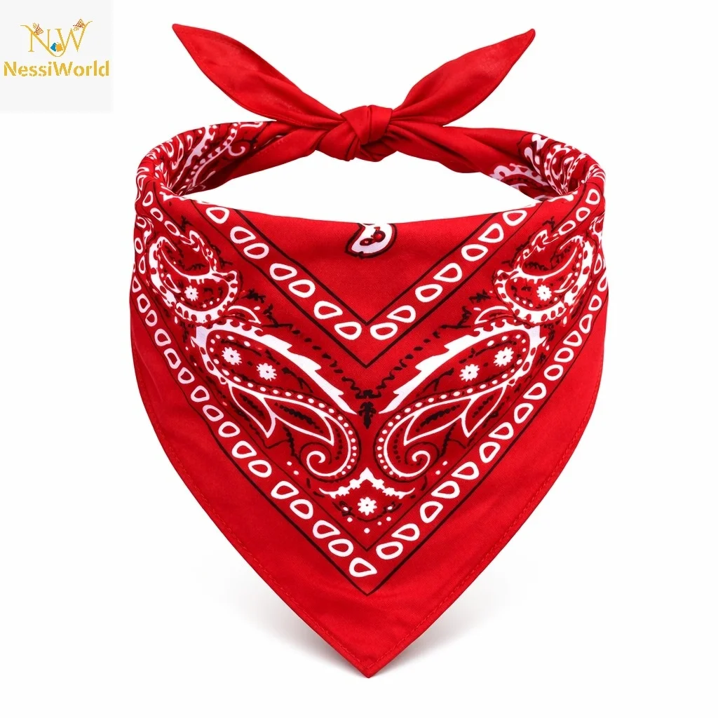 İthalat® Kırmızı Kovboy Fuları Çocuk Bandana Western Desenli Boyun Fuları