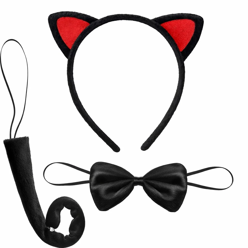 İthalat® Kırmızı Kulaklı Kedi Kostüm Seti – Taç Papyon Kuyruk 3 Parça İthalat® Kırmızı Kulaklı Kedi Kostüm Seti – Taç Papyon Kuyruk 3 Parça