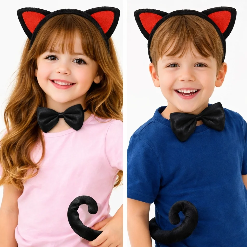 İthalat® Kırmızı Kulaklı Kedi Kostüm Seti – Taç Papyon Kuyruk 3 Parça İthalat® Kırmızı Kulaklı Kedi Kostüm Seti – Taç Papyon Kuyruk 3 Parça
