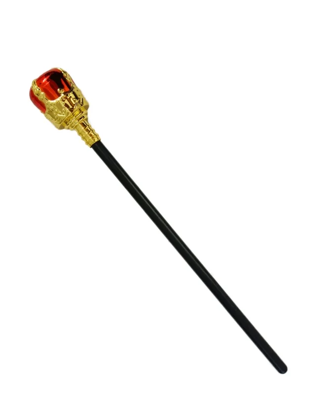 İthalat® Kırmızı Topuzlu Kral Asası Kraliyet Asası 40 cm
