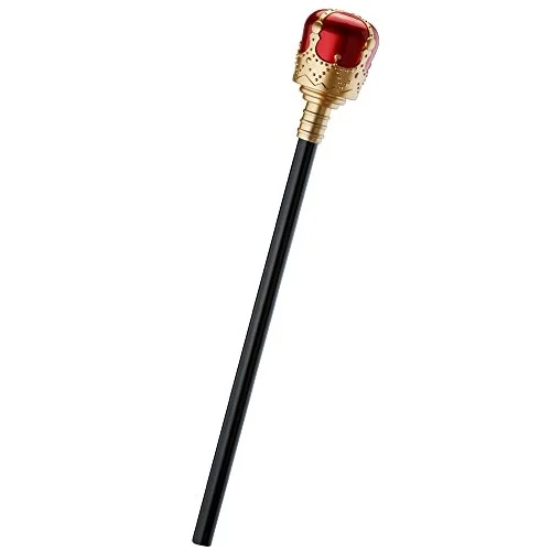 İthalat® Kırmızı Topuzlu Kral Asası Kraliyet Asası 40 cm