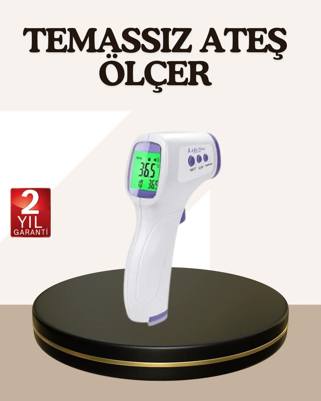 İthalat® Kızılötesi Alından Temassız Ateş Ölçer Akıllı Sesli Uyarı