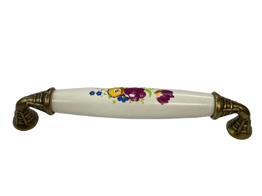 İthalat® Klasik Silindir Kulp Antik Sarı 128 mm