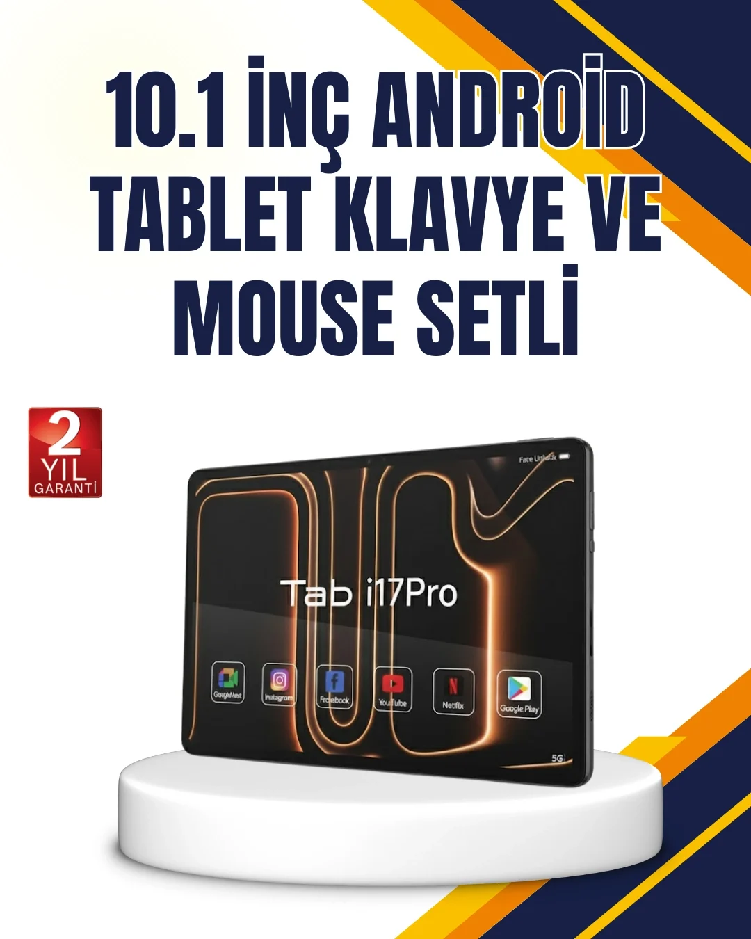 İthalat® Klavye Kalem Mouse Dahil Android Tablet Uzun Pil Ömürlü