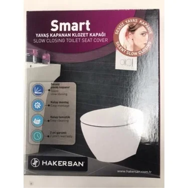 İthalat® Klozet Kapağı Hakersan Smart Yavaş Kapanan YuvarlakTip