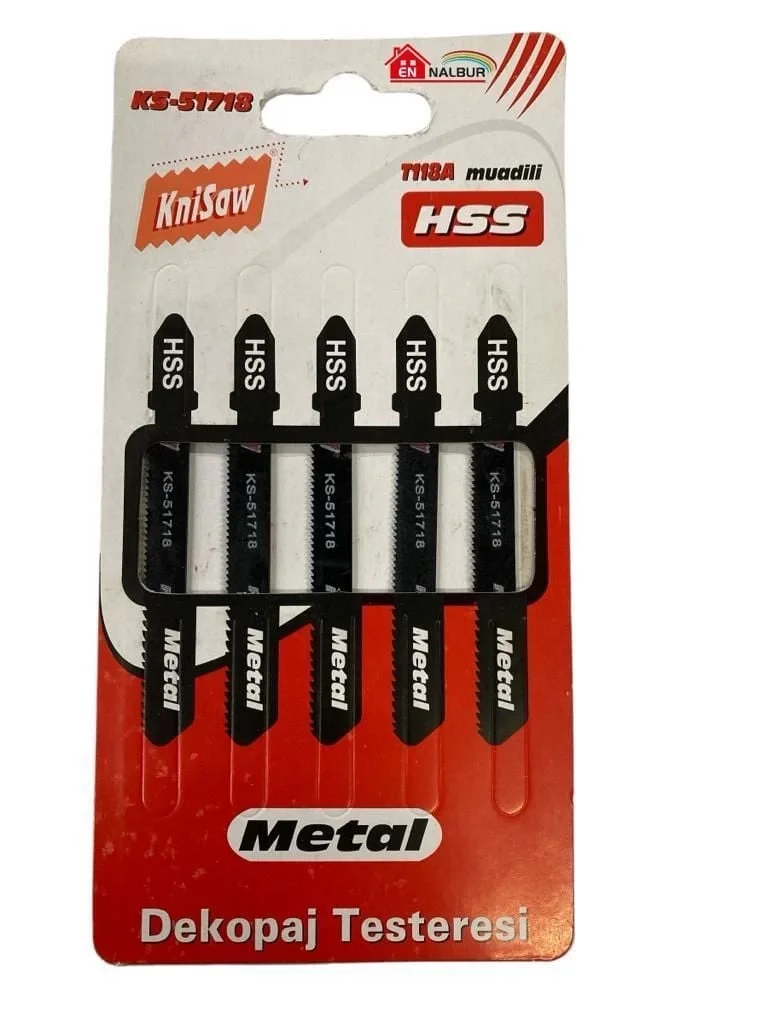 İthalat® Knisaw 51718 Metal Dekupaj Testeresi 5 Parça