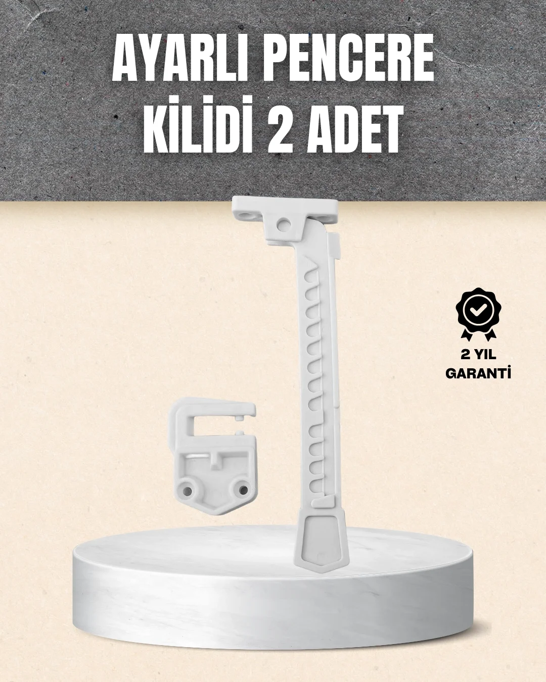 İthalat® Kolay Montajlı Pencere Açılma Sınırlayıcı 2’li Set