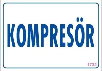 İthalat® Kompresör Uyarı Levhası 17,5x25 KOD:1732 İthalat® Kompresör Uyarı Levhası 17,5x25 KOD:1732