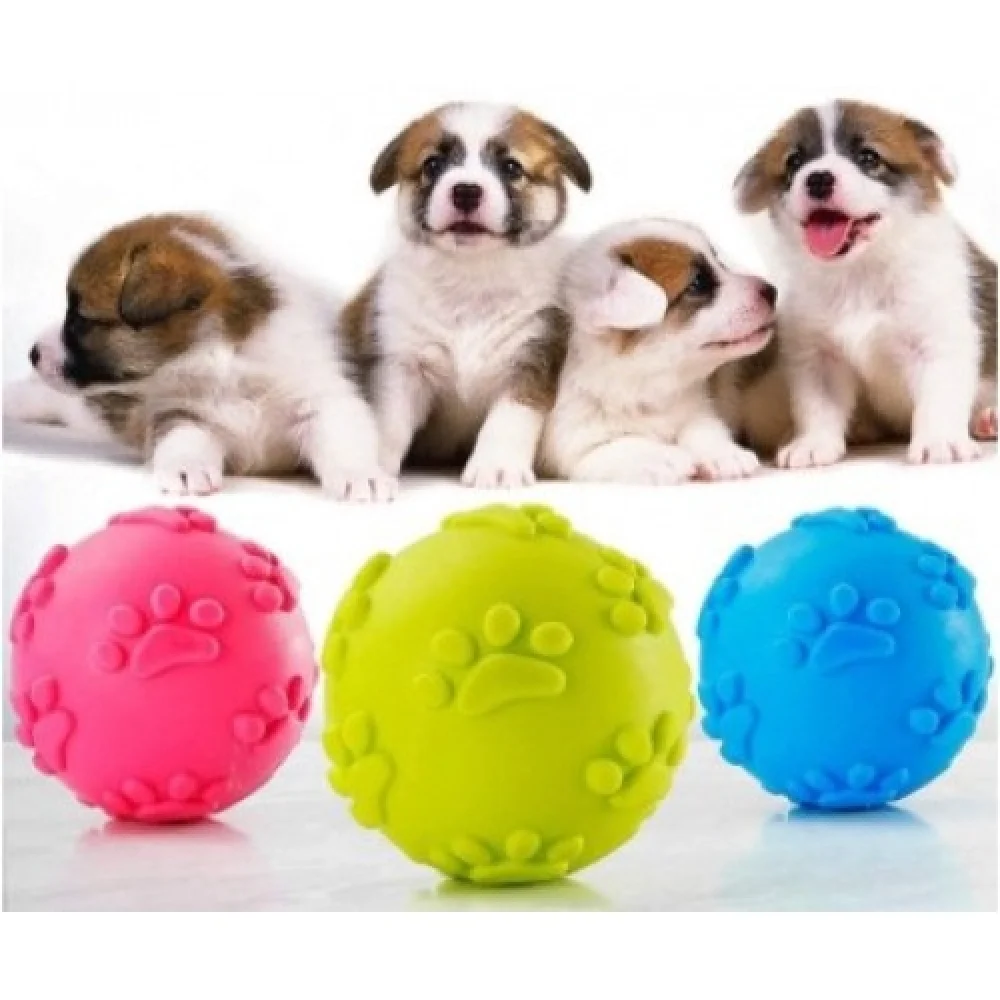İthalat® Köpek Isırma Topu Pati Desenli 1291