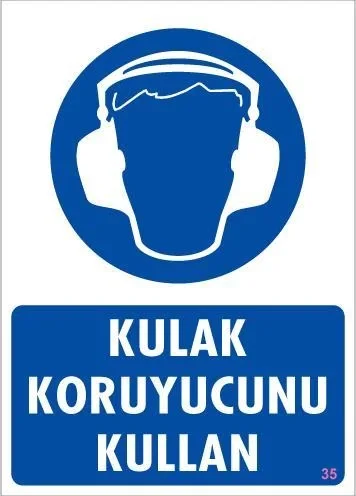 İthalat® Kulak Koruyucu Kullan Uyarı Levhası 25x35 KOD:35 Fiyatı, Yorumları ve Özellikleri