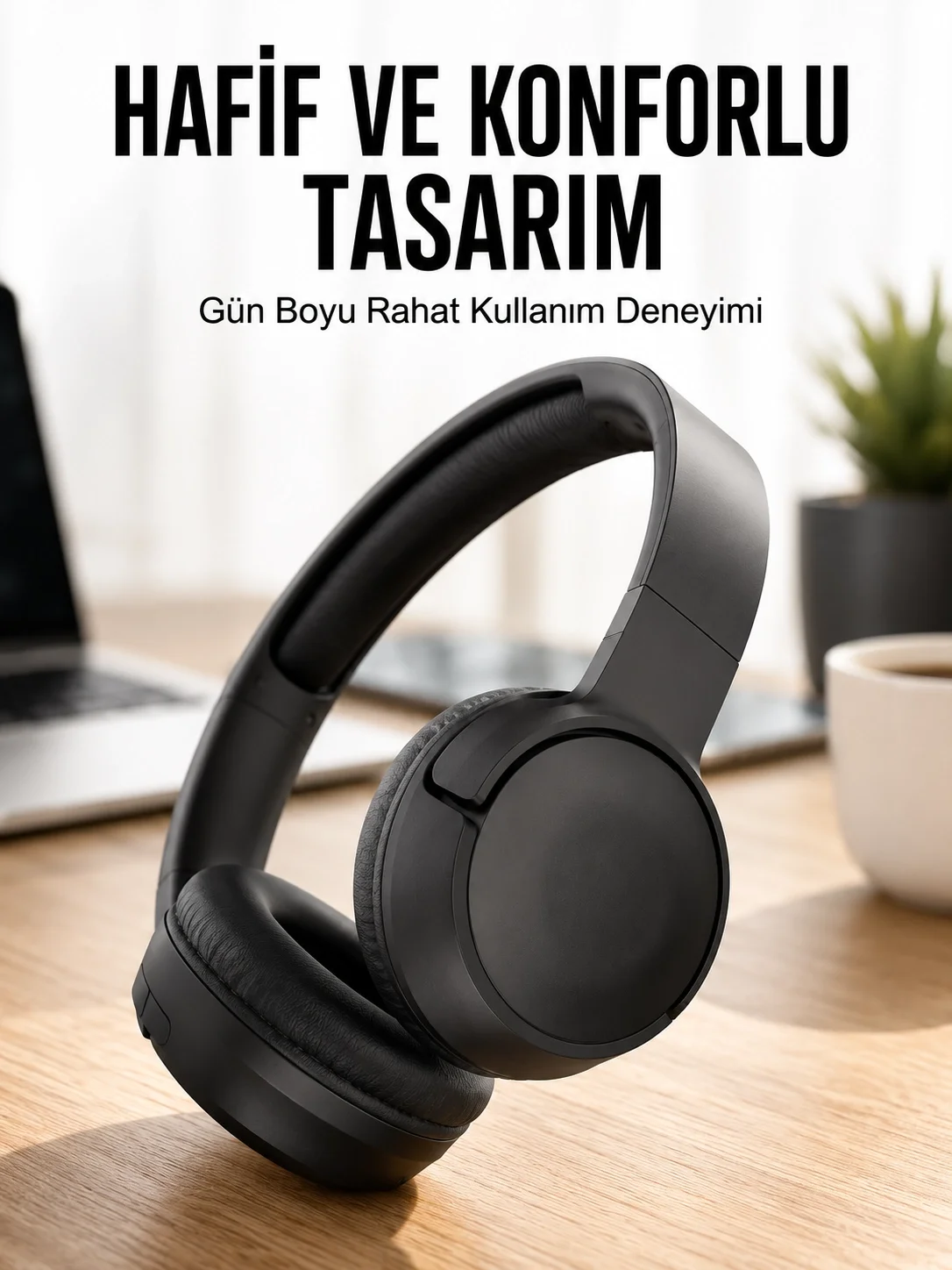 İthalat® Kulak Üstü Kablosuz Bluetooth Kulaklık Gürültü Önleyici Uzun Şarj Süreli