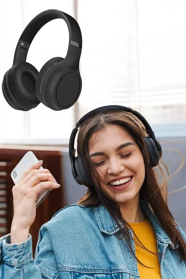 İthalat® Kulak Üstü Kablosuz Bluetooth Kulaklık Gürültü Önleyici Uzun Şarj Süreli