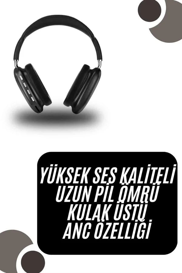İthalat® Kulak Üstü Kablosuz Bluetooth Kulaklık Yumuşak Süngerli SD Kart Girişli