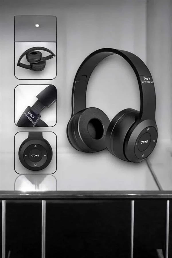 İthalat® Kulak Üstü TF Kart ve AUX Destekli Ergonomik Bluetooth Kulaklık