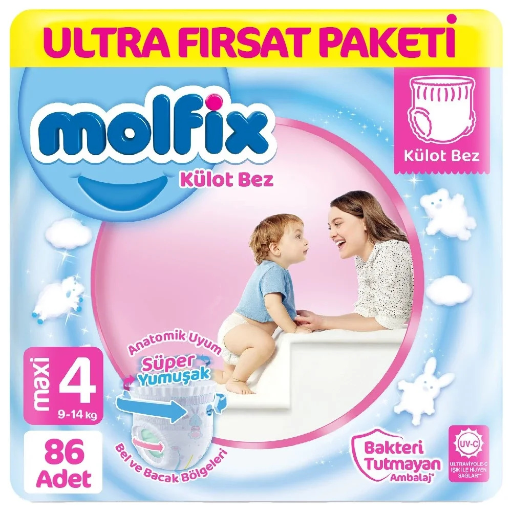 Külot Bez Ultra Fırsat Paketi 4 Beden 9-14 Kg 86 Adet Fiyatı, Yorumları ve Özellikleri