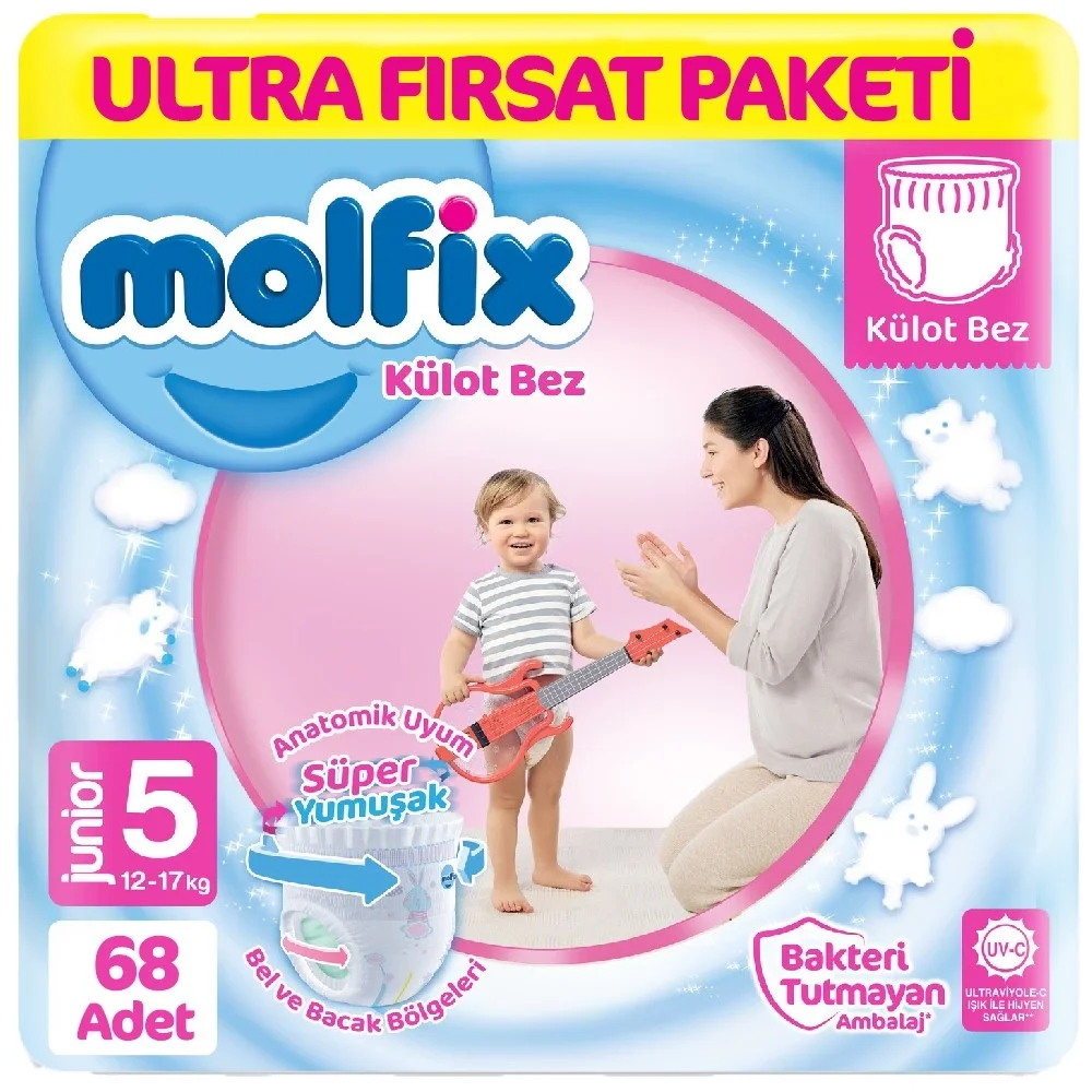 Külot Bez Ultra Fırsat Paketi 5 Beden 12-17 Kg 68 Adet Külot Bez Ultra Fırsat Paketi 5 Beden 12-17 Kg 68 Adet