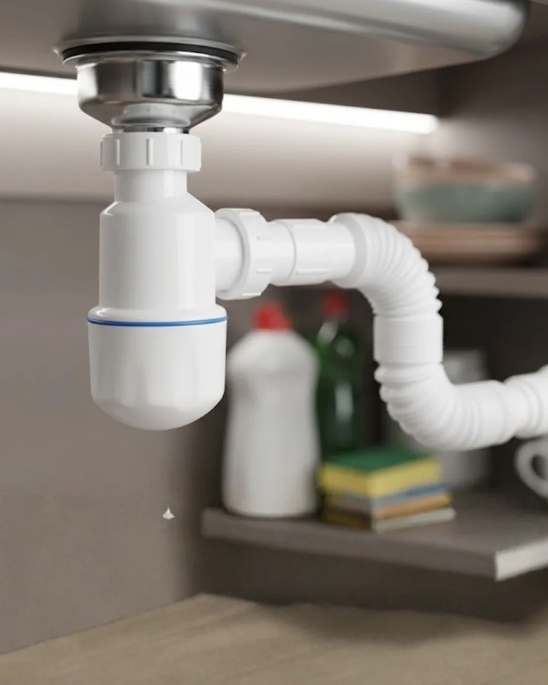 İthalat® Lavabo Sifon Seti Esnek Borulu Koku Engelleyici Sızdırmaz ve Kolay Montajlı