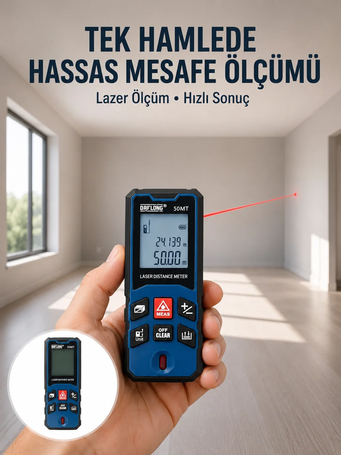 İthalat® Lazer Metre 50 MT Hassas ve Hızlı Ölçüm Özellikli Yeni Nesil Fiyatı, Yorumları ve Özellikleri