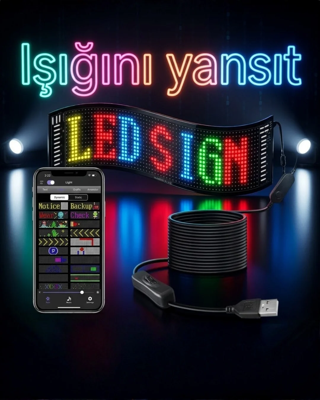 İthalat® LED MATRİX 60CM