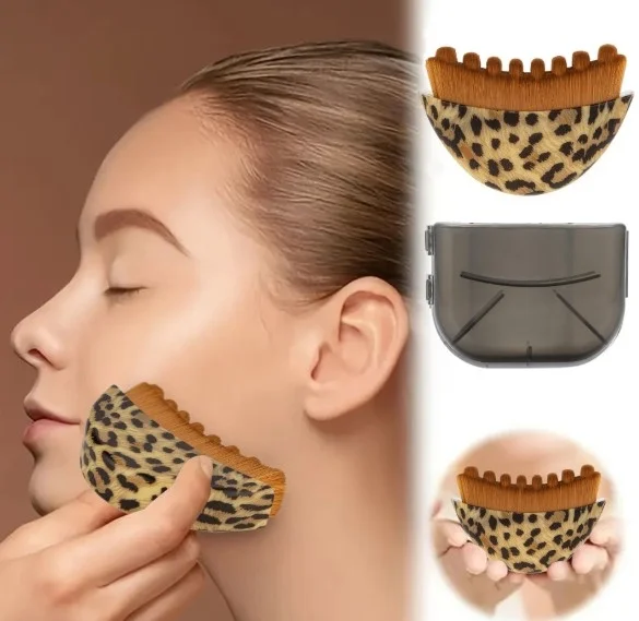 İthalat® Leopar Görünümlü Lenf Drenaj Masaj Fırçası Kutulu