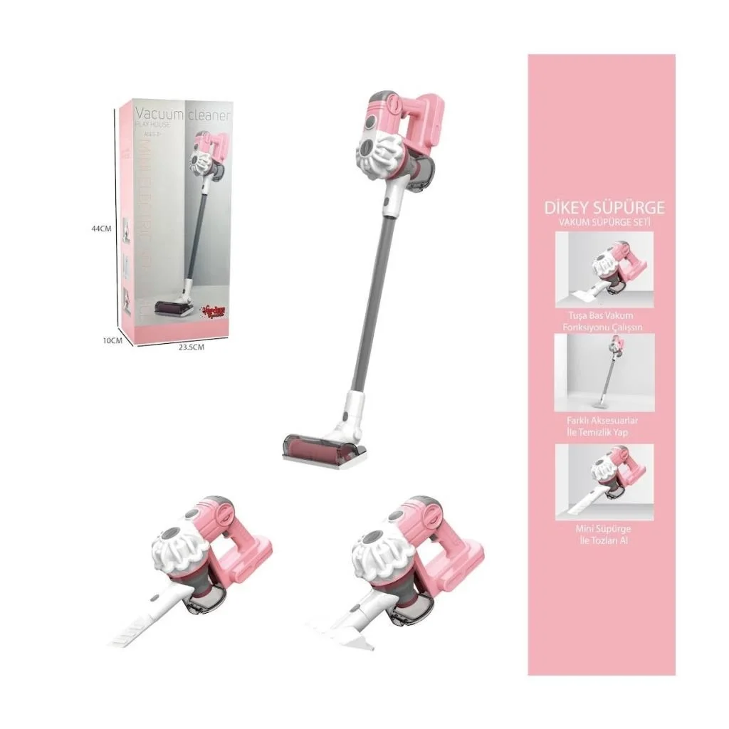İthalat® LS8807C -Dikey Elektrik Süpürgesi Pembe 3 in1  Kapalı Kutu