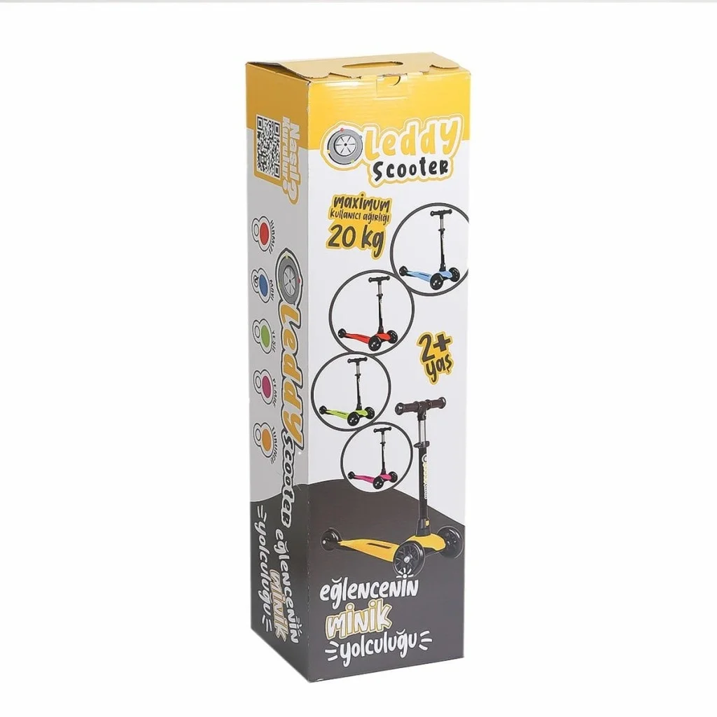 İthalat® LSC2 Leddy Işıklı Scooter  Turuncu -Çekirdek Zeka
