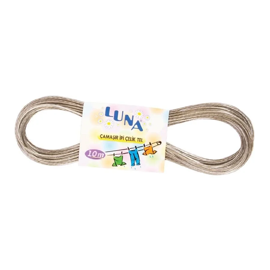 İthalat® Luna Çamaşır İpi Çelik Tel 10 Metre