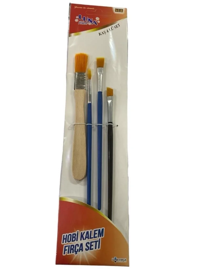 İthalat® Luna Kaş Hobi Kalem Fırça Seti 4 Parça