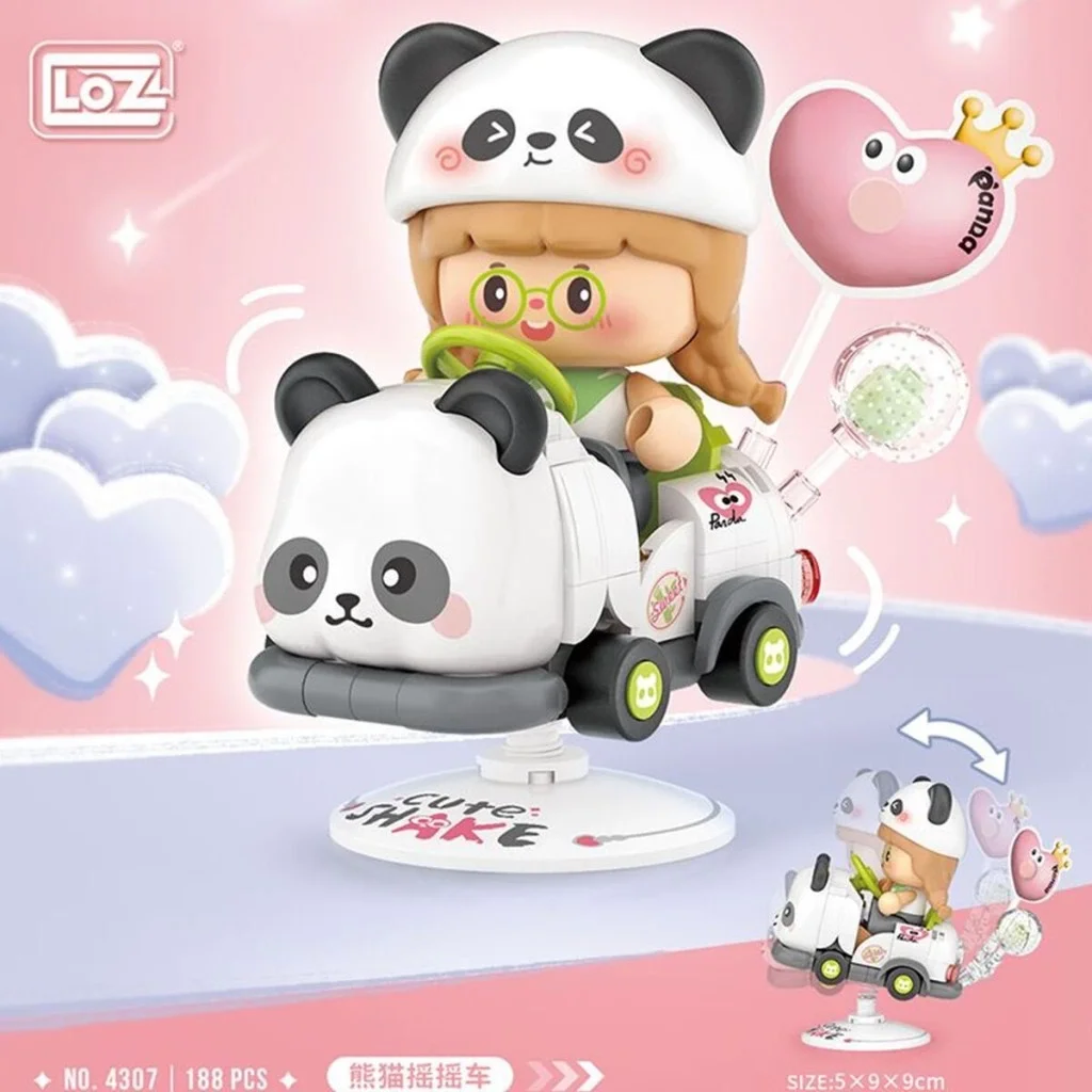 İthalat® LZ-4307 LOZ PANDA SALLANAN SÜRÜŞ 188 PARÇA BLOCK OYUNCAK