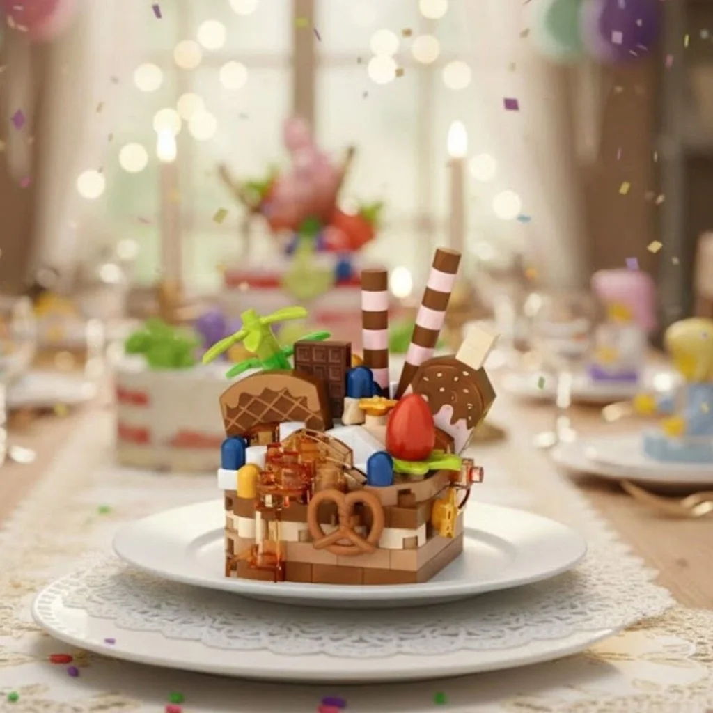 İthalat® LZ-8642 ÇİKOLATALI PASTA 160 PARÇA BLOCK OYUNCAK-MİNİ POŞET