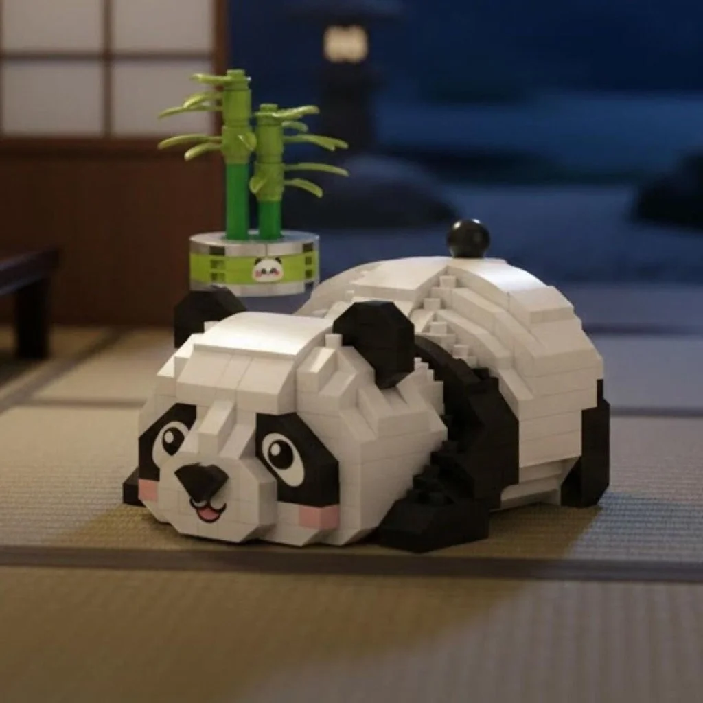 İthalat® LZ-8804  DİNLENEN PANDA 340 PARÇA BLOCK OYUNCAK