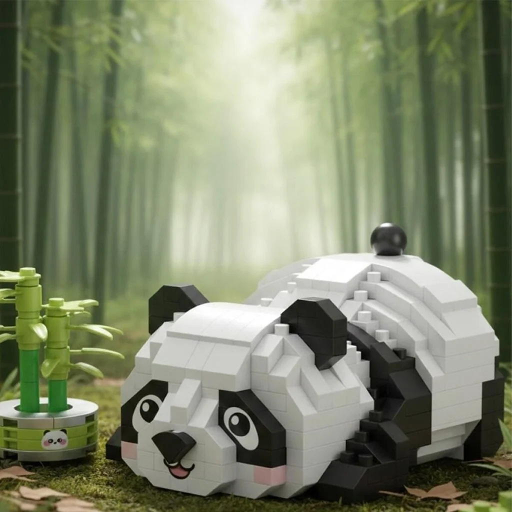 İthalat® LZ-8804  DİNLENEN PANDA 340 PARÇA BLOCK OYUNCAK