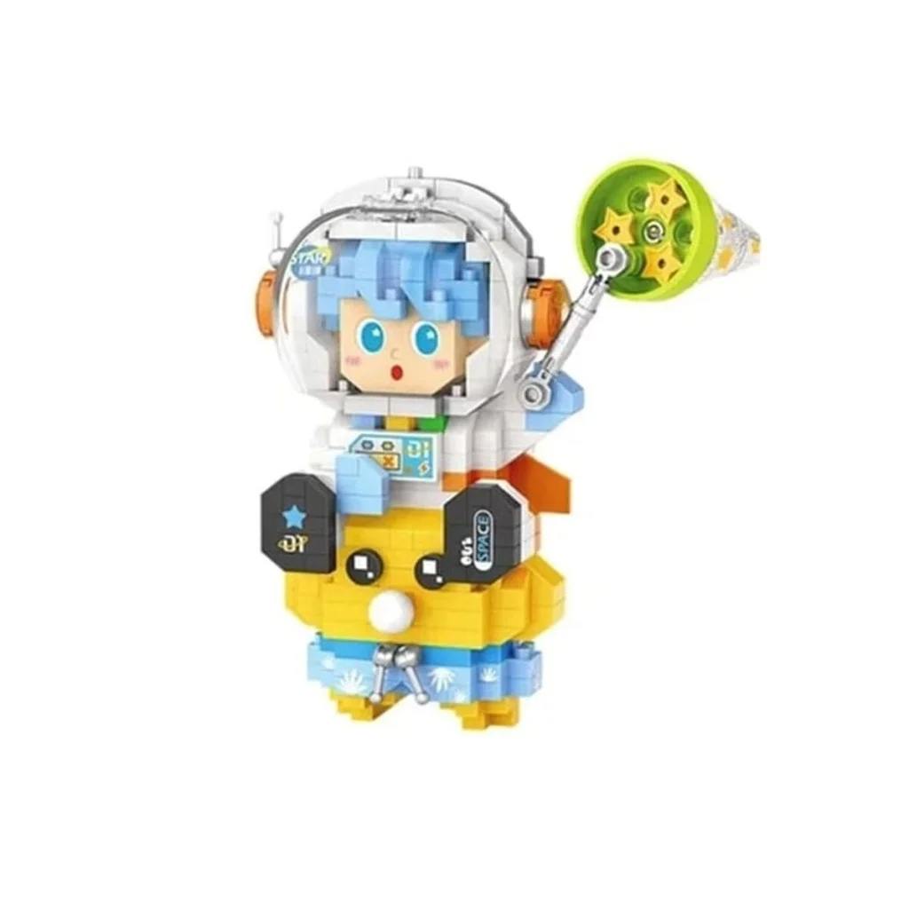 İthalat® LZ-8827  ASTRONOT MAVİ 390 PARÇA BLOCK OYUNCAK