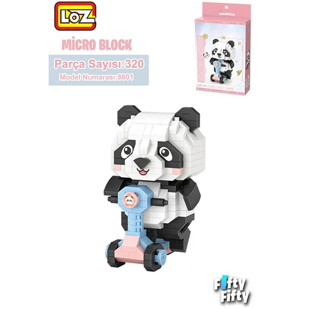 İthalat® LZ8801 PANDA SCOOTER BLOCK OYUNCAK 320 PARÇA