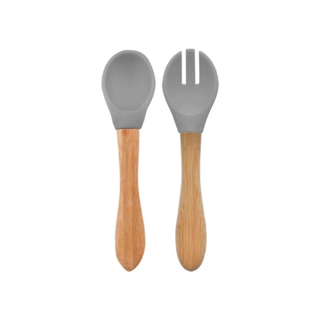 İthalat®   Mama Kaşığı ve Çatal Seti Powder Grey Fiyatı, Yorumları ve Özellikleri