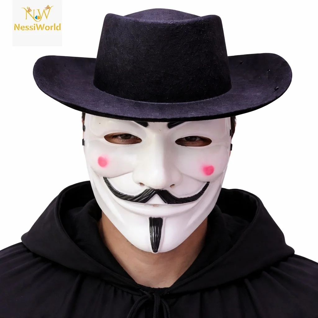İthalat® Maske ve Şapka Seti – Anonim Stil Parti Maskesi