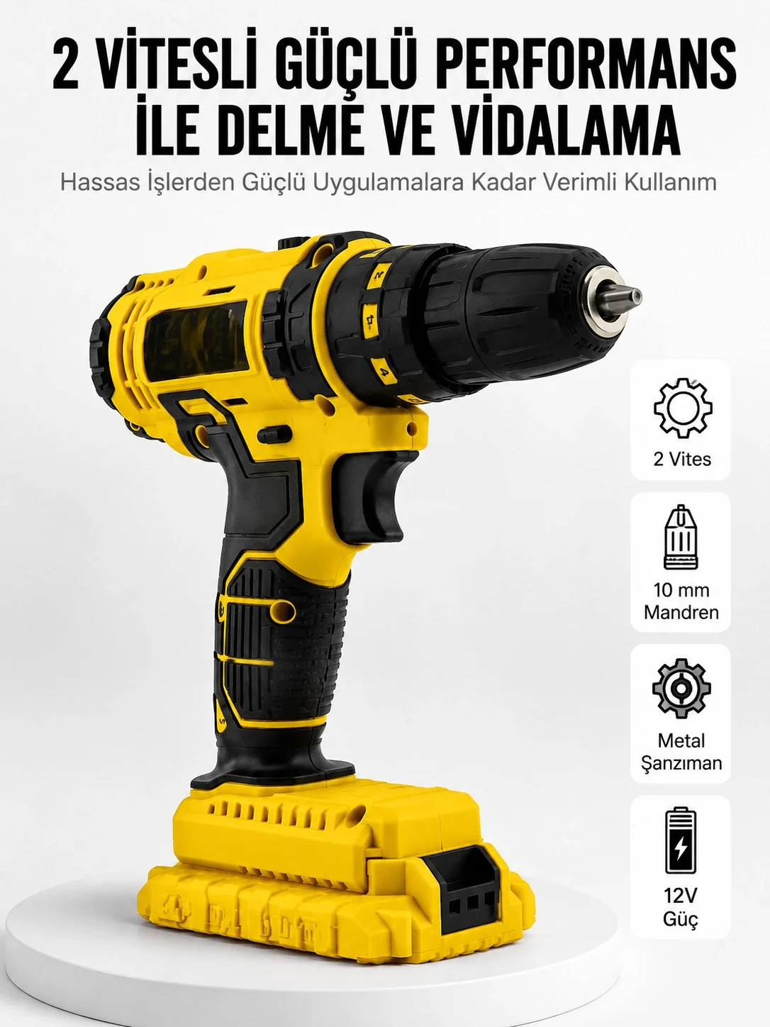 İthalat® Matkap Seti 24 Parça Çift Bataryalı Darbeli Led Işıklı Vidalama